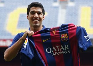 Con la maglia del Barcellona l'attaccante uruguaiano ha collezionato 62 presenze e 56 goal