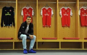 New-Arsenal-signing-Granit-Xhaka-is-given-a-tour-of-the-Emirates-Stadium