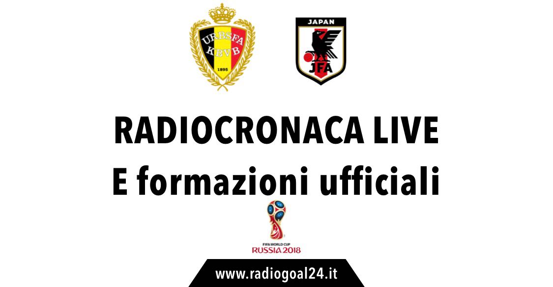 Belgio-Giappone formazioni ufficiali