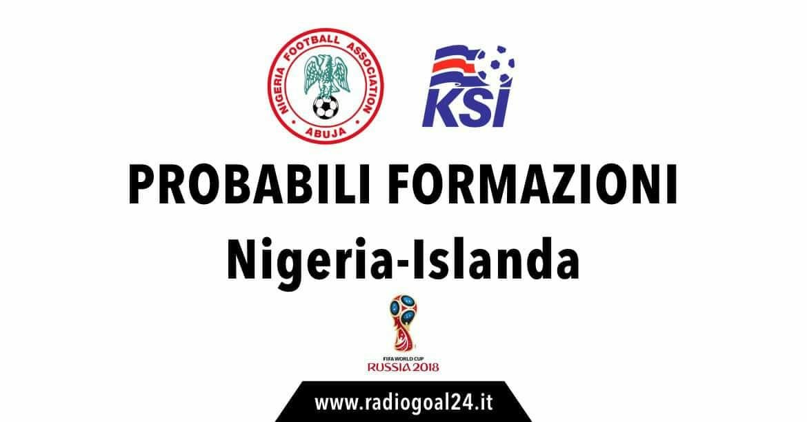 Nigeria-Islanda probabili formazioni
