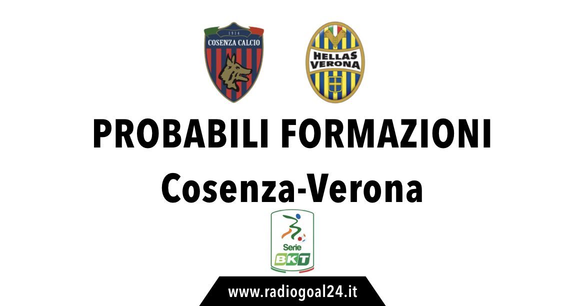 Cosenza-Hellas Verona probabili formazioni