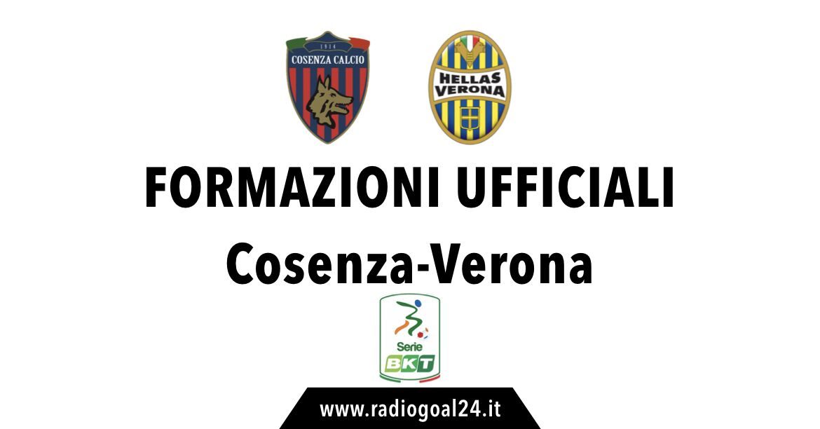 Cosenza-Hellas Verona formazioni ufficiali