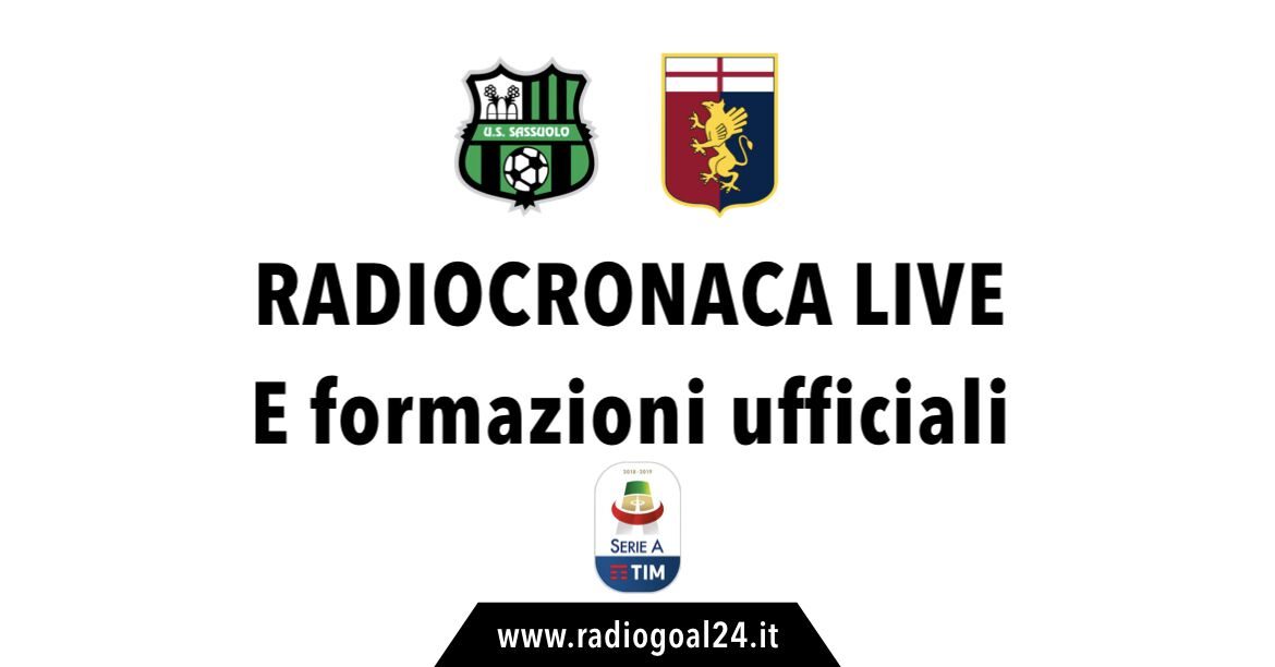 Sassuolo-Genoa formazioni ufficiali