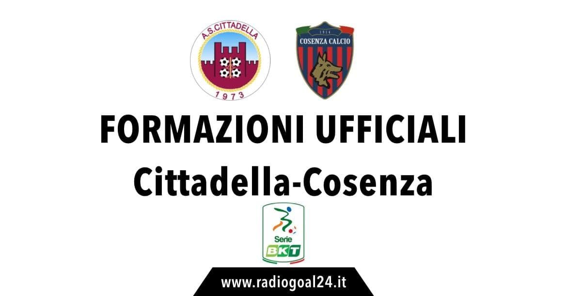 Cittadella-Cosenza, formazioni ufficiali