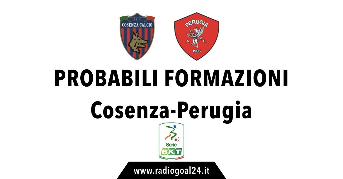 Cosenza-Perugia probabili formazioni
