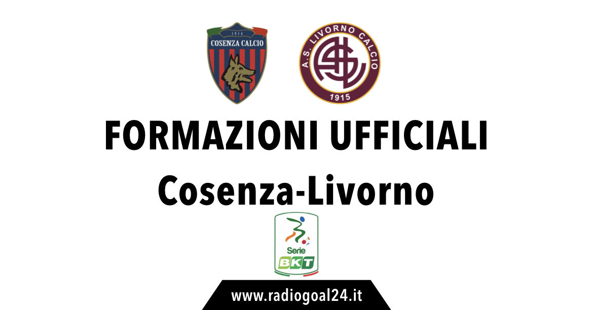 Cosenza-Livorno formazioni ufficiali