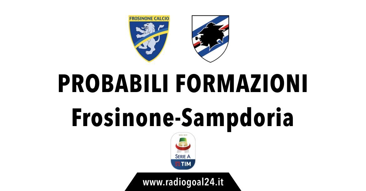 Frosinone-Sampdoria probabili formazioni