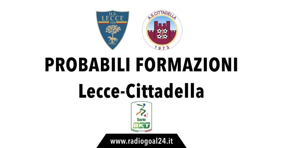 Lecce-Cittadella probabili formazioni