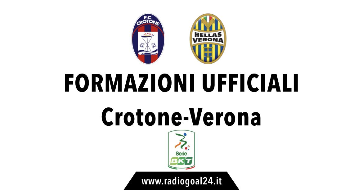Crotone-Verona formazioni ufficiali
