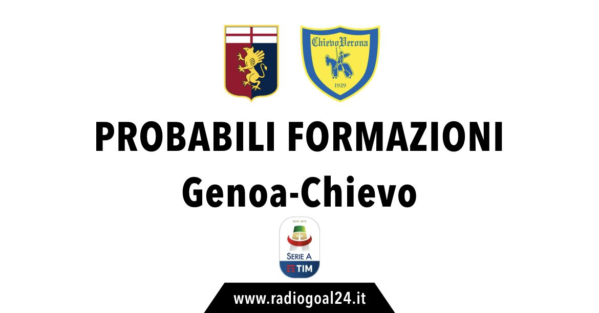 Genoa-Chievo probabili formazioni