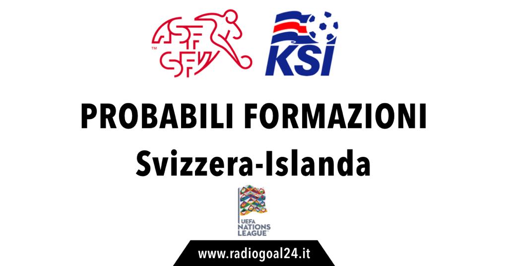 Svizzera-Islanda probabili formazioni