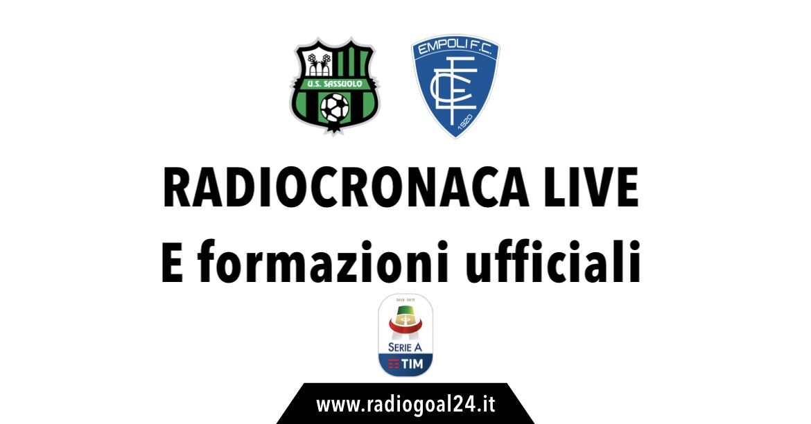 Sassuolo-Empoli formazioni ufficiali