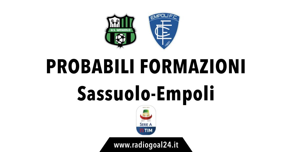Sassuolo-Empoli probabili formazioni