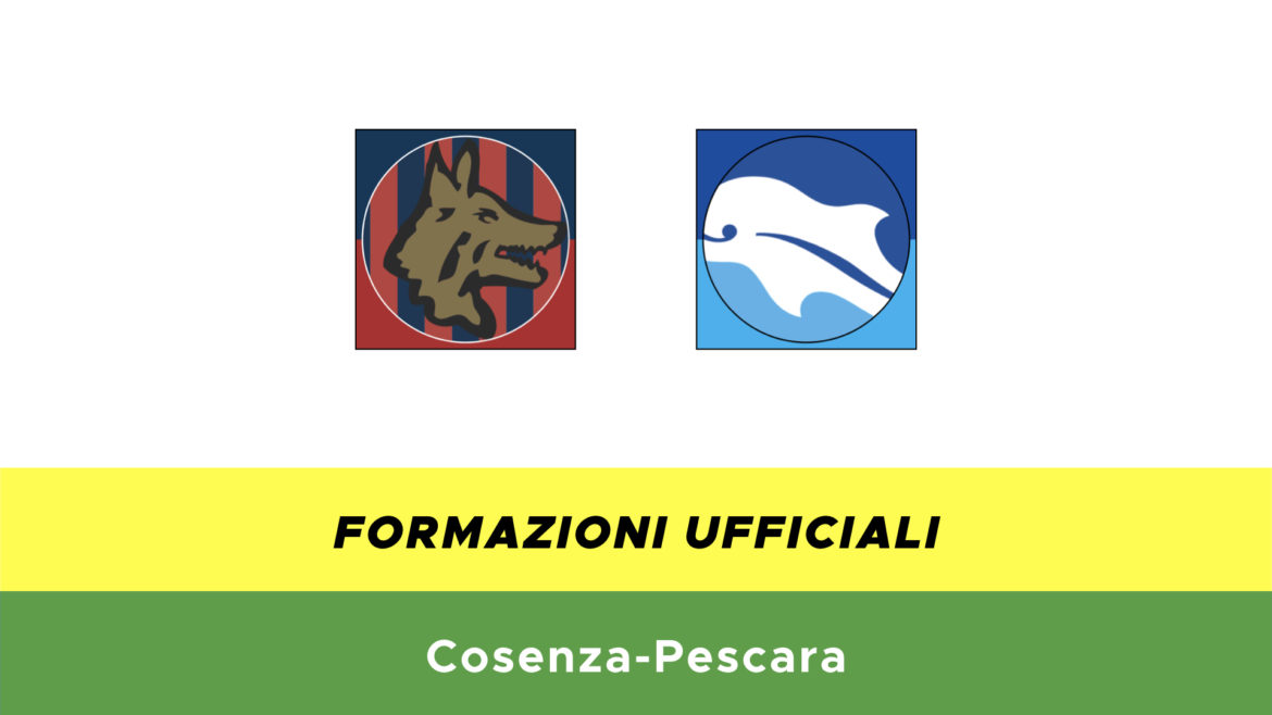 Cosenza-Pescara formazioni ufficiali