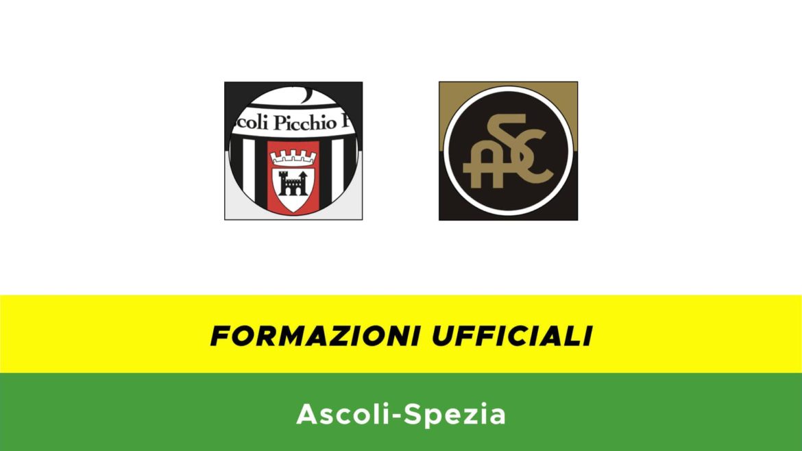 Ascoli-Spezia formazioni ufficiali