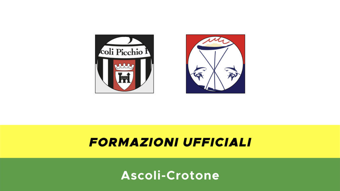 Ascoli-Crotone formazioni ufficiali