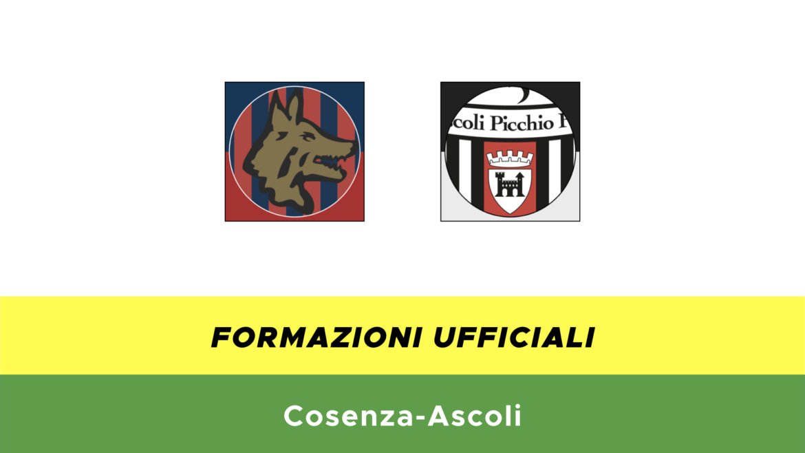 Cosenza-Ascoli formazioni ufficiali