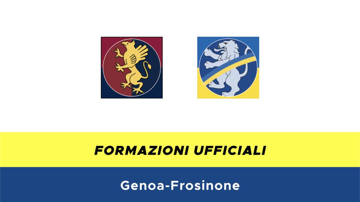 Genoa-Frosinone formazioni ufficiali