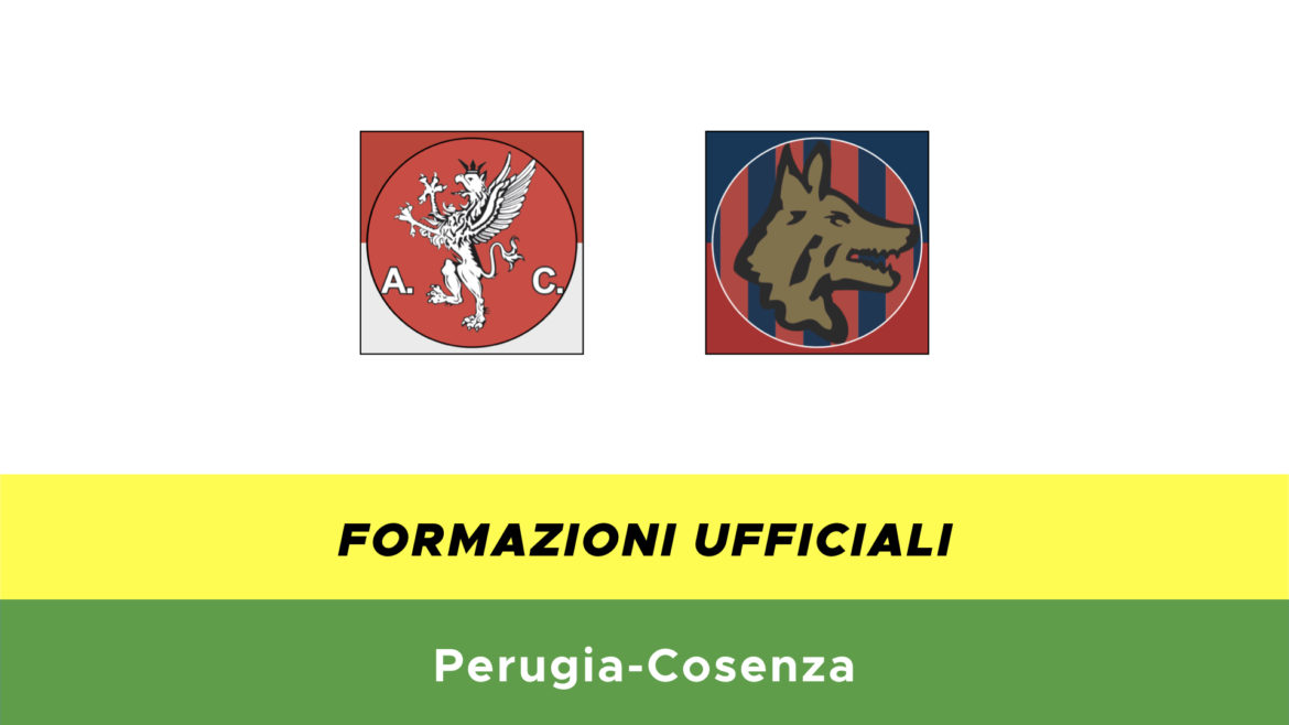 Perugia-Cosenza formazioni ufficiali