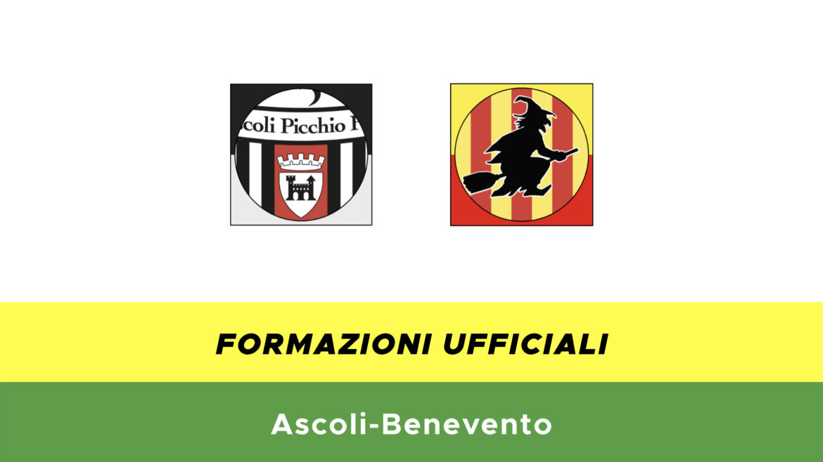 Ascoli-Benevento formazioni ufficiali