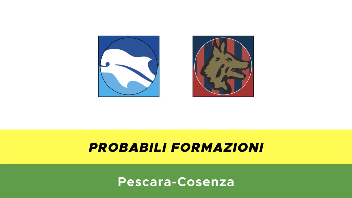 Pescara-Cosenza probabili formazioni