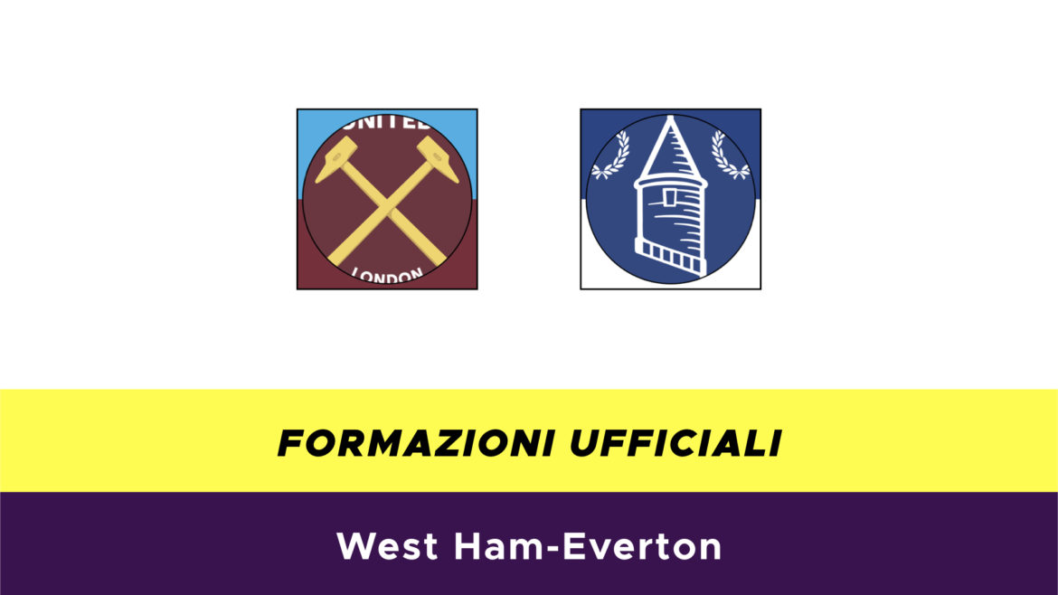 West Ham-Everton formazioni ufficiali