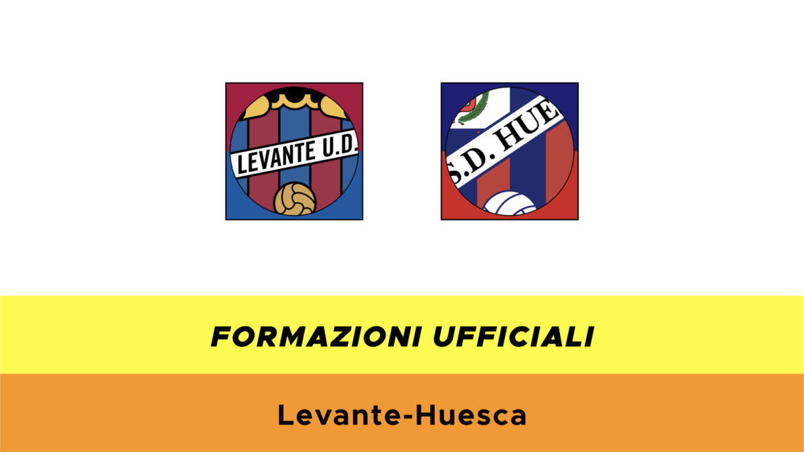 Levante-Huesca formazioni ufficiali