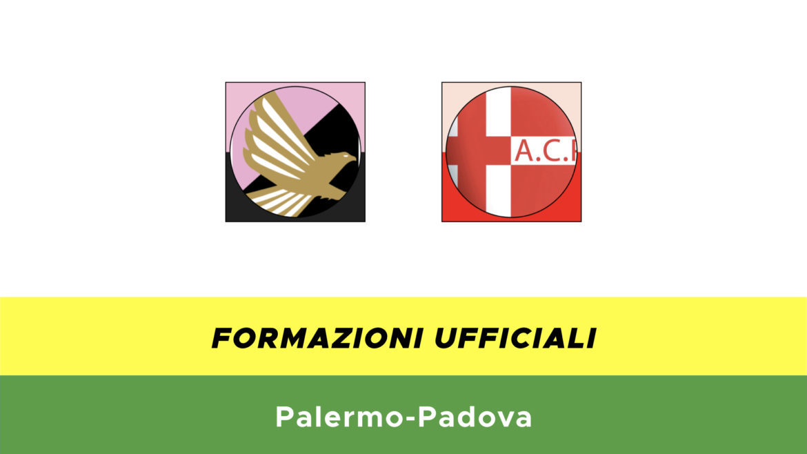 Palermo-Padova formazioni ufficiali