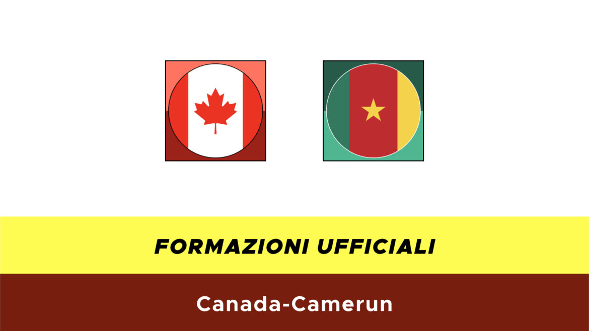 Canada-Camerun formazioni ufficiali