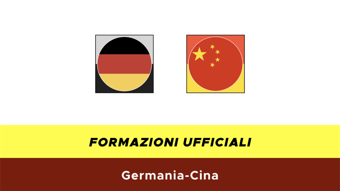 Germania-Cina formazioni ufficiali