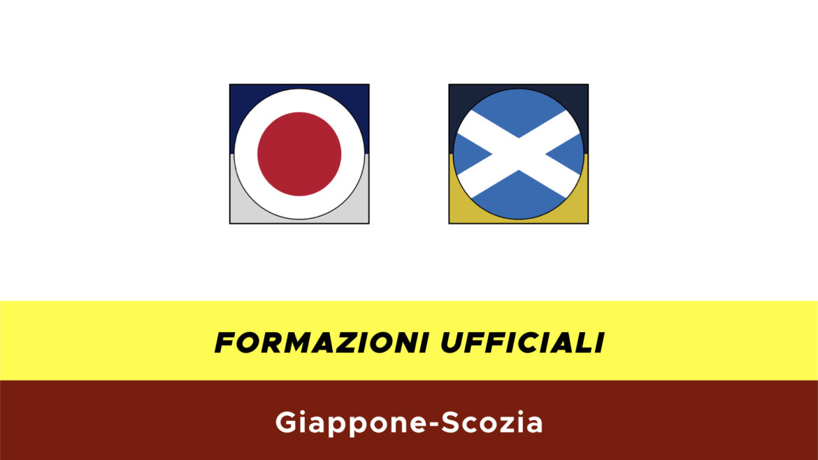 Giappone-Scozia formazioni ufficiali