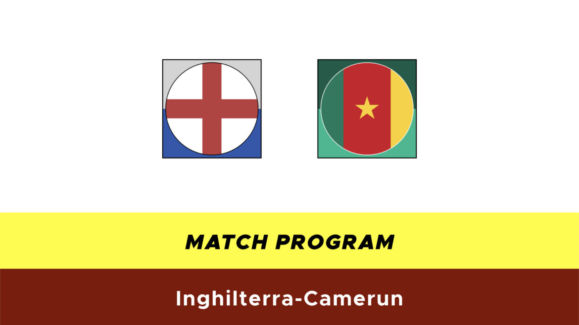 Inghilterra-Camerun probabili formazioni