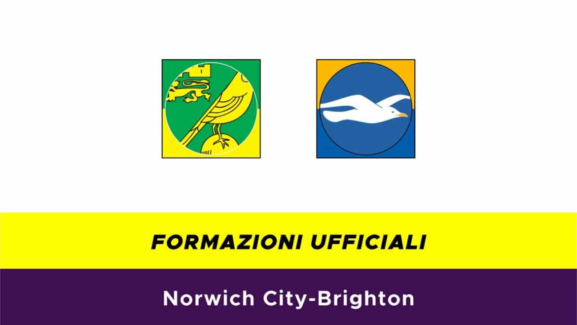 Norwich-Brighton formazioni ufficiali