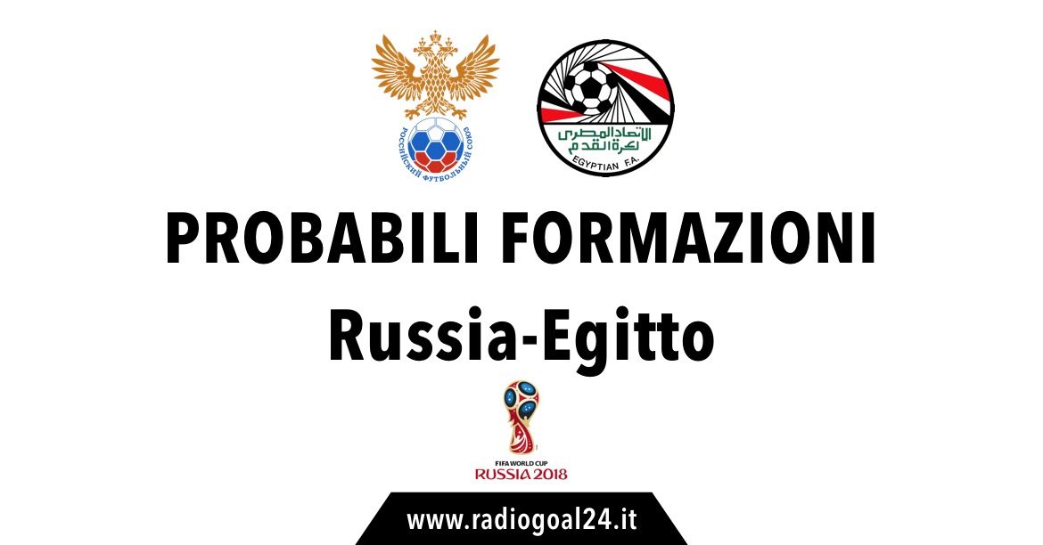 Russia-Egitto probabili formazioni