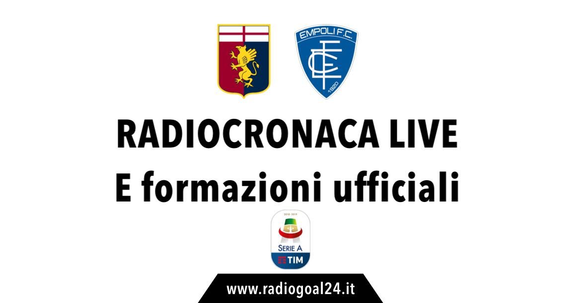 Genoa-Empoli formazioni ufficiali