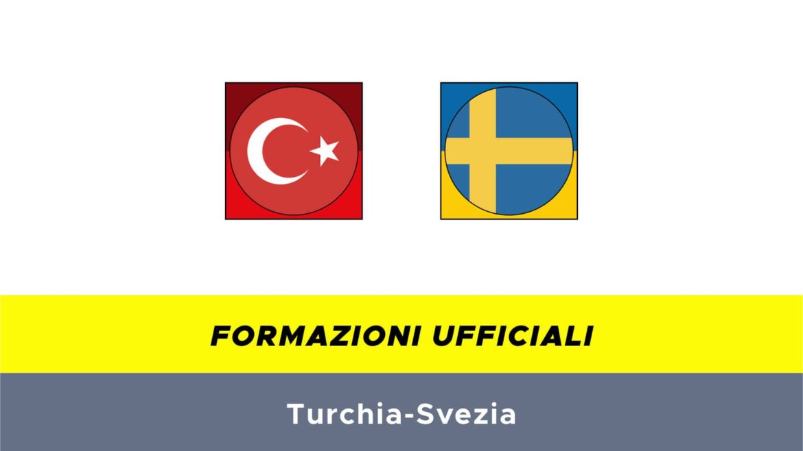 Turchia-Svezia formazioni ufficiali