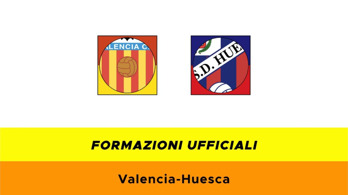 Valencia-Huesca formazioni ufficiali