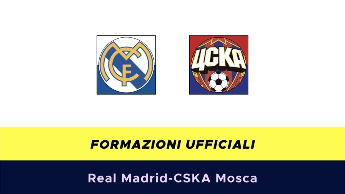Real Madrid-CSKA Mosca formazioni ufficiali