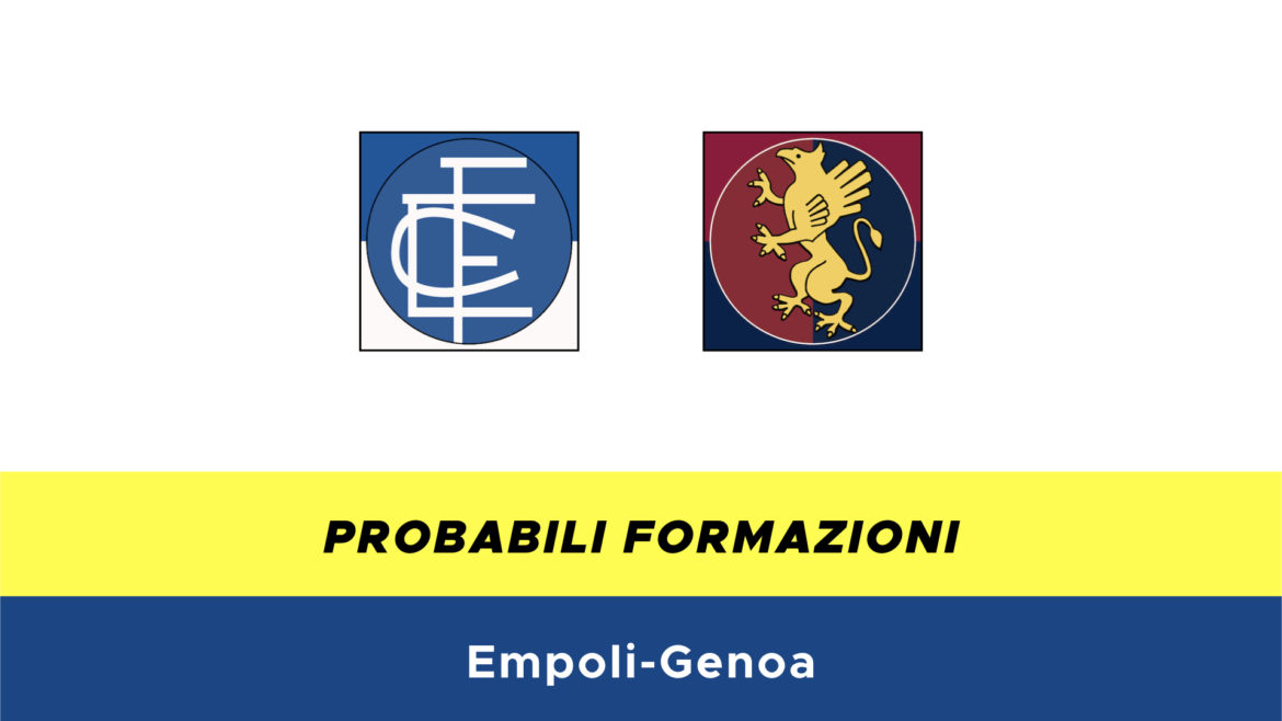 Empoli-Genoa probabili formazioni