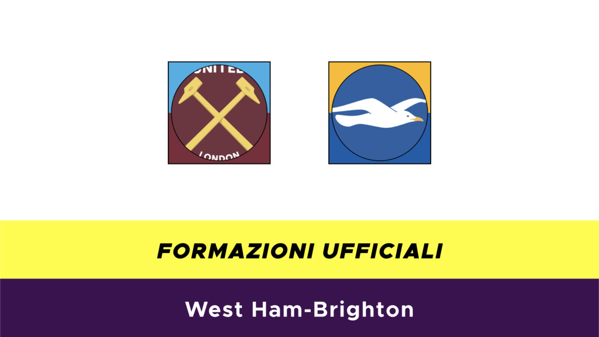 West Ham-Brighton formazioni ufficiali