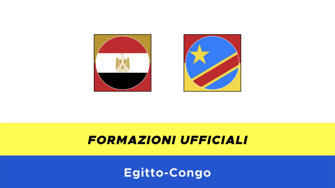 Egitto-Congo formazioni ufficiali