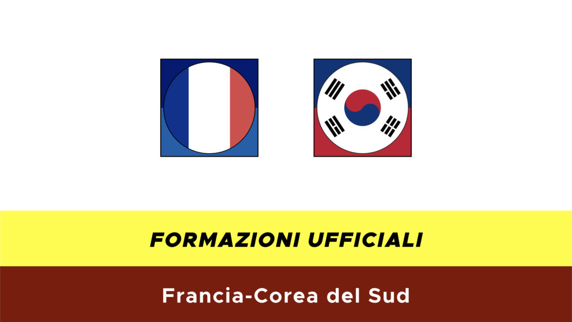 Francia-Corea del Sud formazioni ufficiali