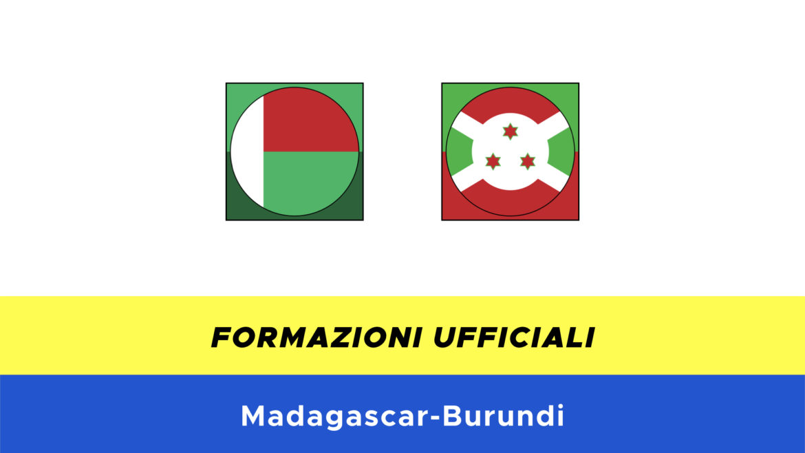 Madagascar-Burundi formazioni ufficiali