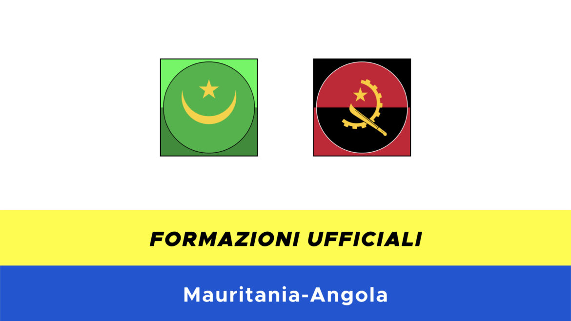 Mauritania-Angola formazioni ufficiali
