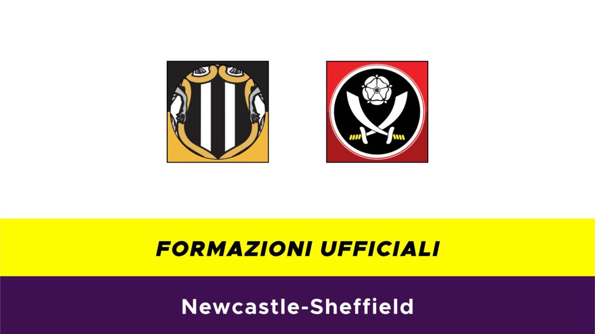 Newcastle-Sheffield formazioni ufficiali