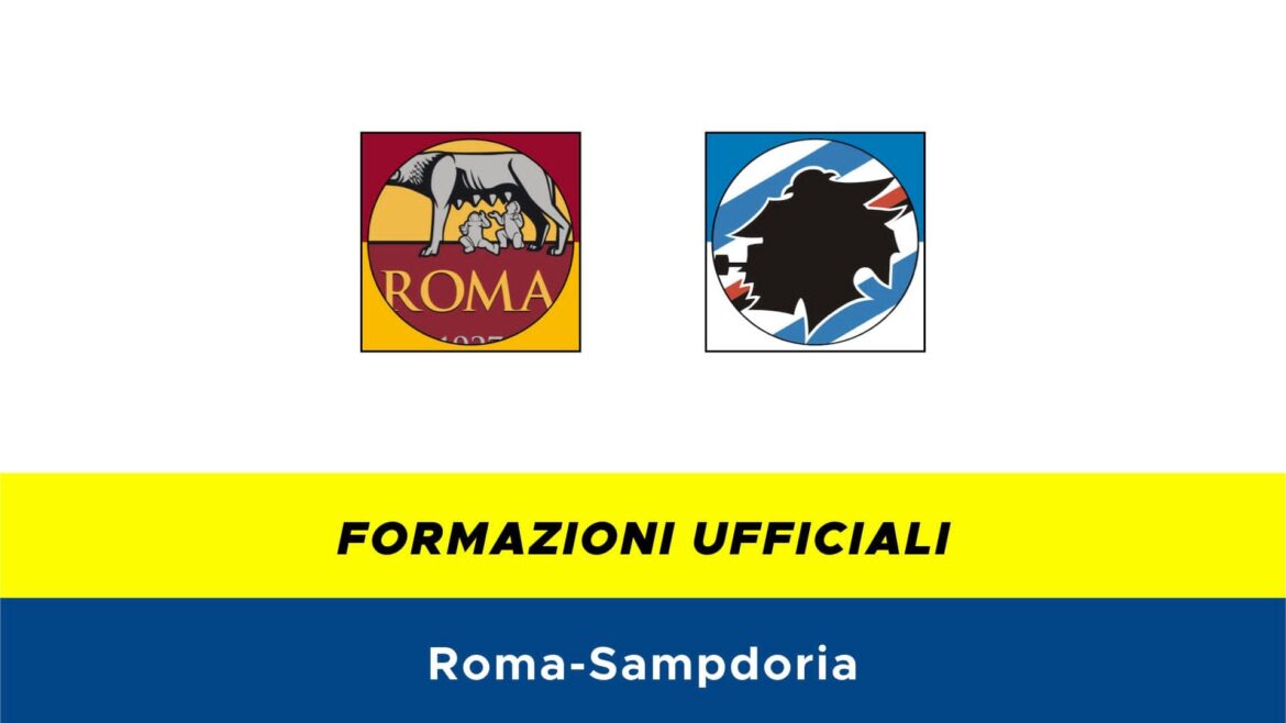 Roma-Sampodoria formazioni ufficiali